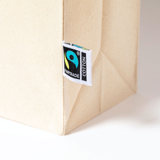 Fairtrade Calico Bags with Gusset Label